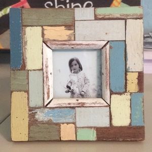 Driftwood Picture Frame | Small 5x5 | Pastel Color